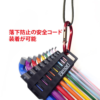 アモリ(Amori) 極短100° エクストラロング六角棒レンチセット9pcs AHW-9S