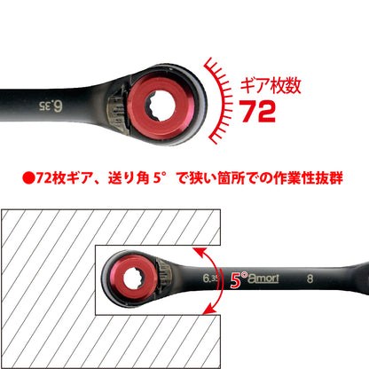 アモリ(Amori) ミニ ビットラチェットドライバー マグネット付 AMRD-2