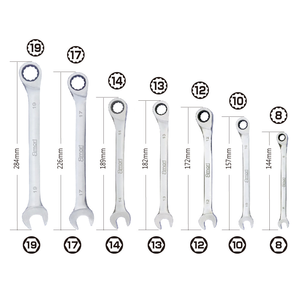 アモリ(Amori) ステンレスギアレンチ 12mm 72T ASGW-12